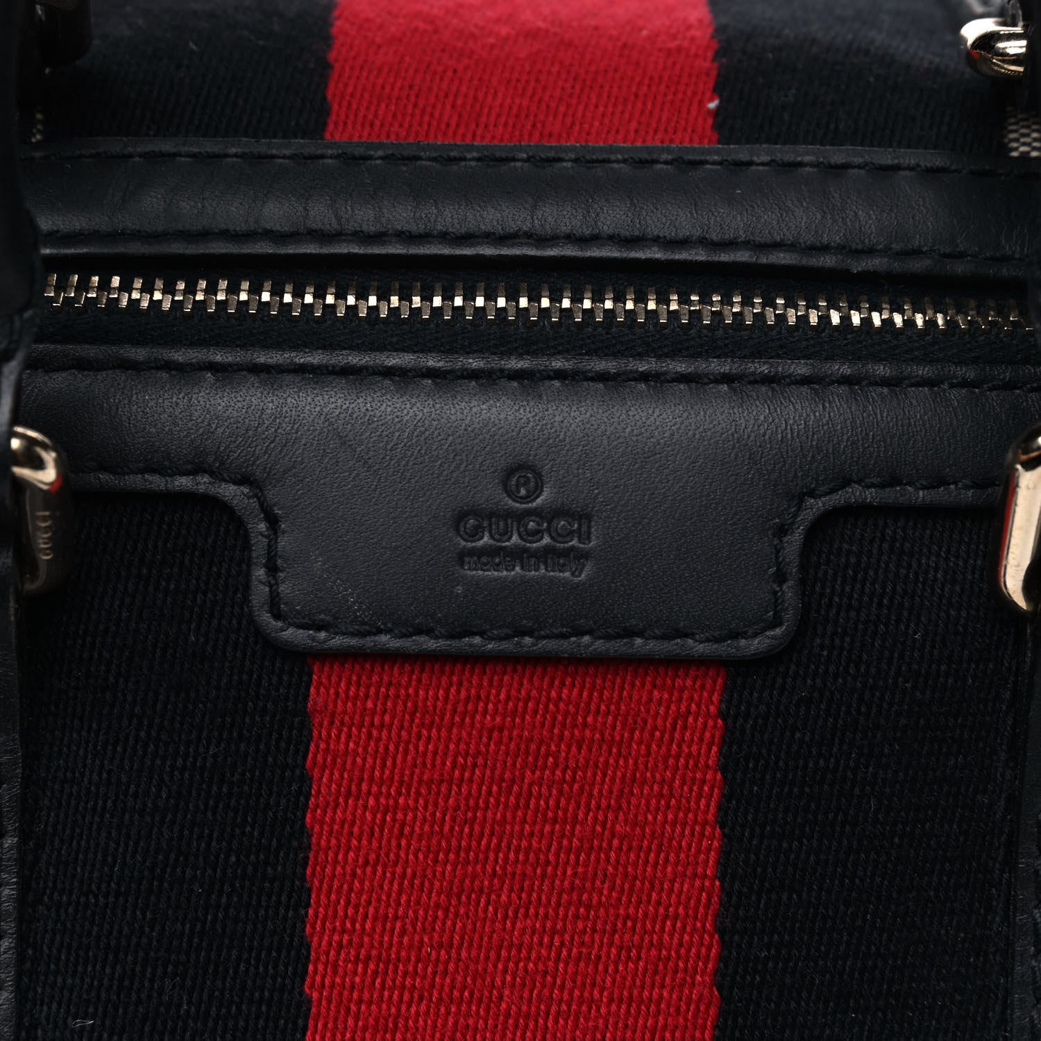 Gucci Monogram Selleria Calfskin Vintage Web Medium Boston Beige Blue 13 of 14