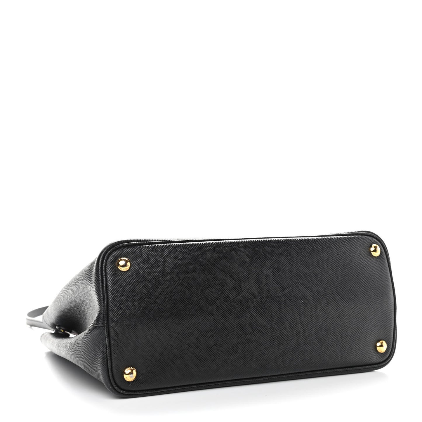 Saffiano Cuir Medium Double Bag Black Fuoco