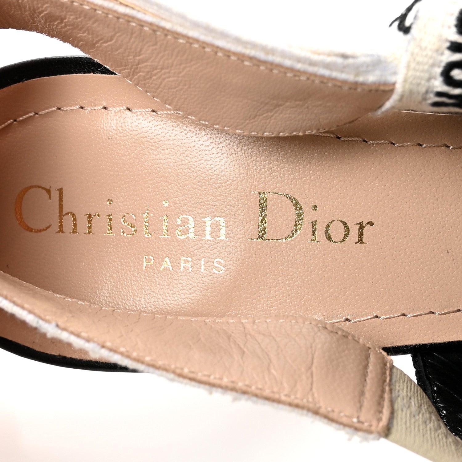 Christian Dior Technical Canvas Ribbon J Adior Slingback 100mm Pumps 38 Black 8 of 9