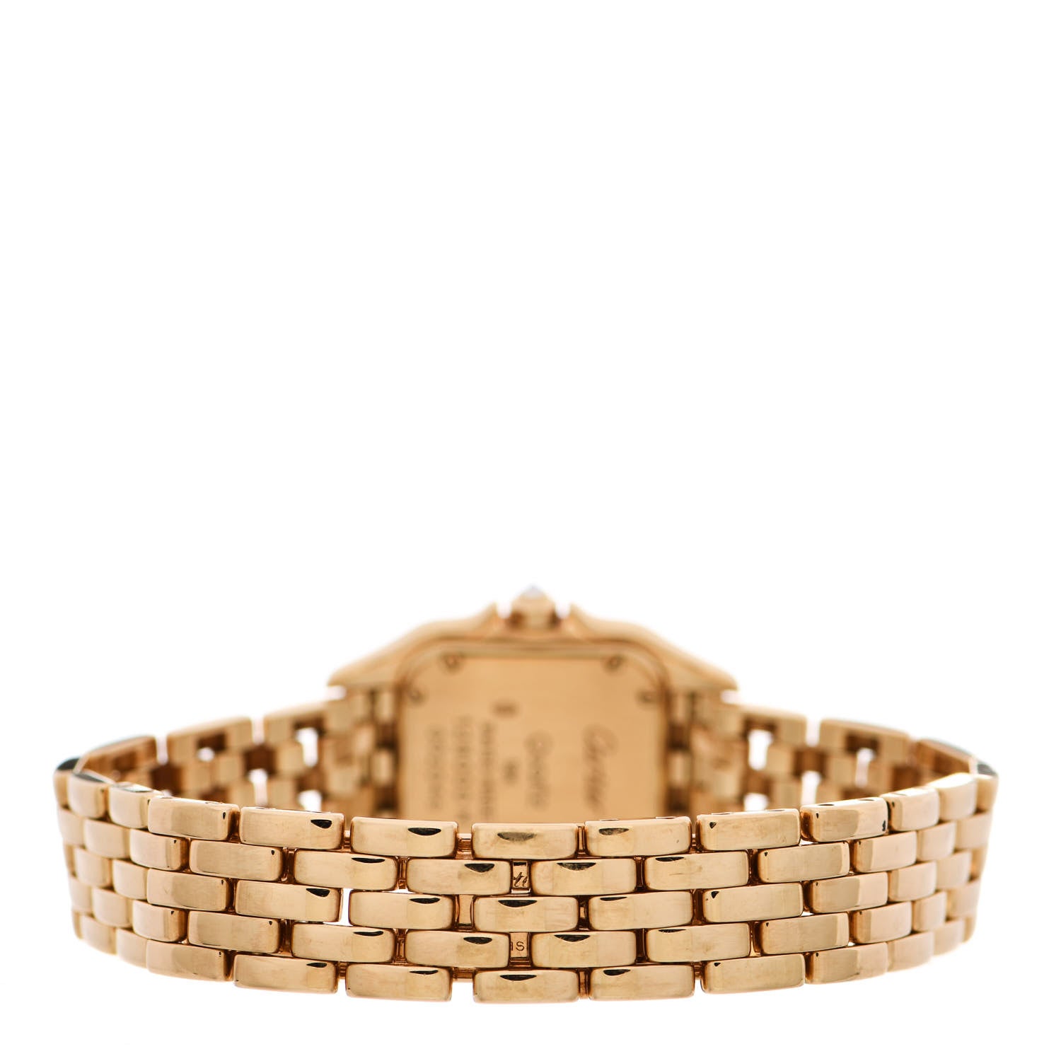 Cartier 18K Yellow Gold Diamond Pave 22mm Panthere Quartz Watch 3 of 5