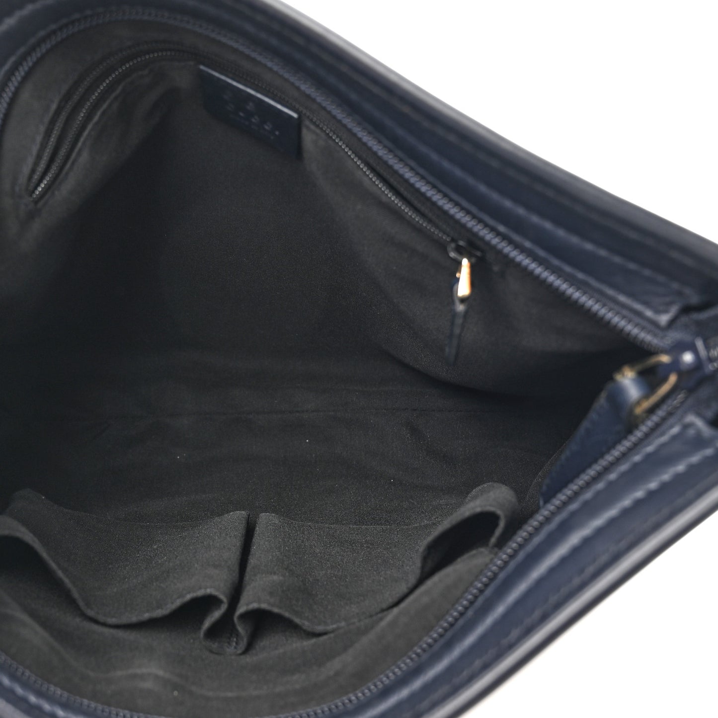 GG Supreme Monogram Web Flat Messenger Bag Navy