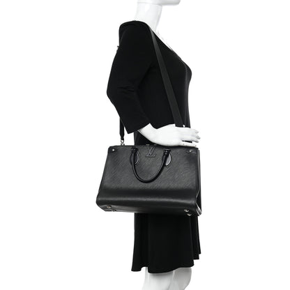 Louis Vuitton Epi Grenelle Tote MM Black 2 of 9
