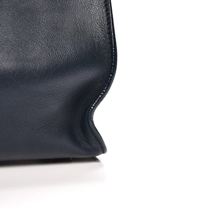 Saint Laurent Calfskin Small Classic Y Cabas Navy Blue 12 of 13