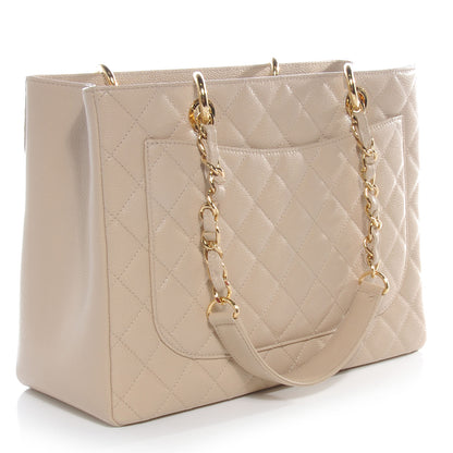 Chanel Caviar Grand Shopping Tote GST Beige Clair 3 of 7