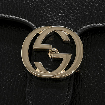 Gucci Dollar Calfskin Interlocking G Shoulder Bag Black 12 of 12