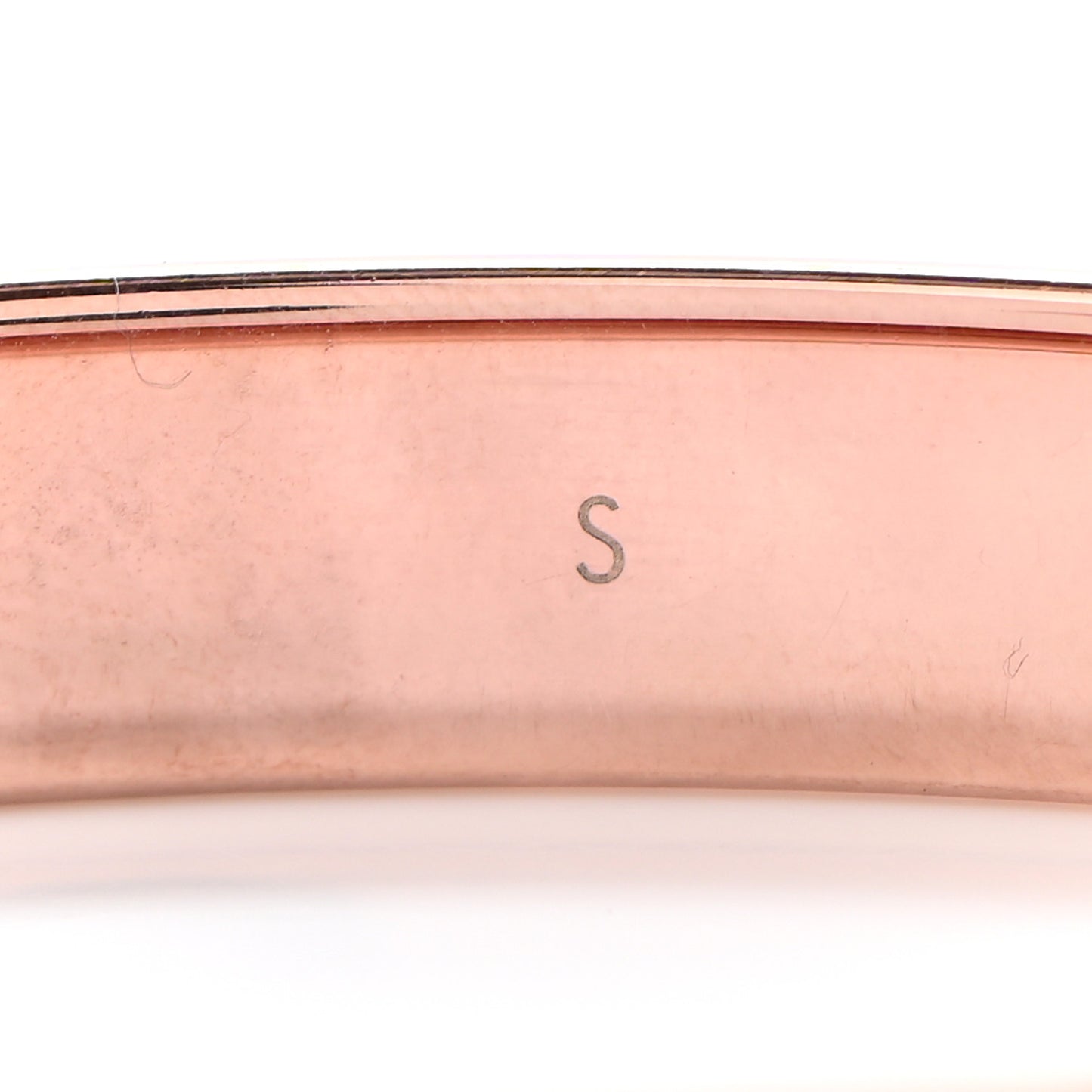 Brass Monogram Nanogram Cuff S Pink Gold