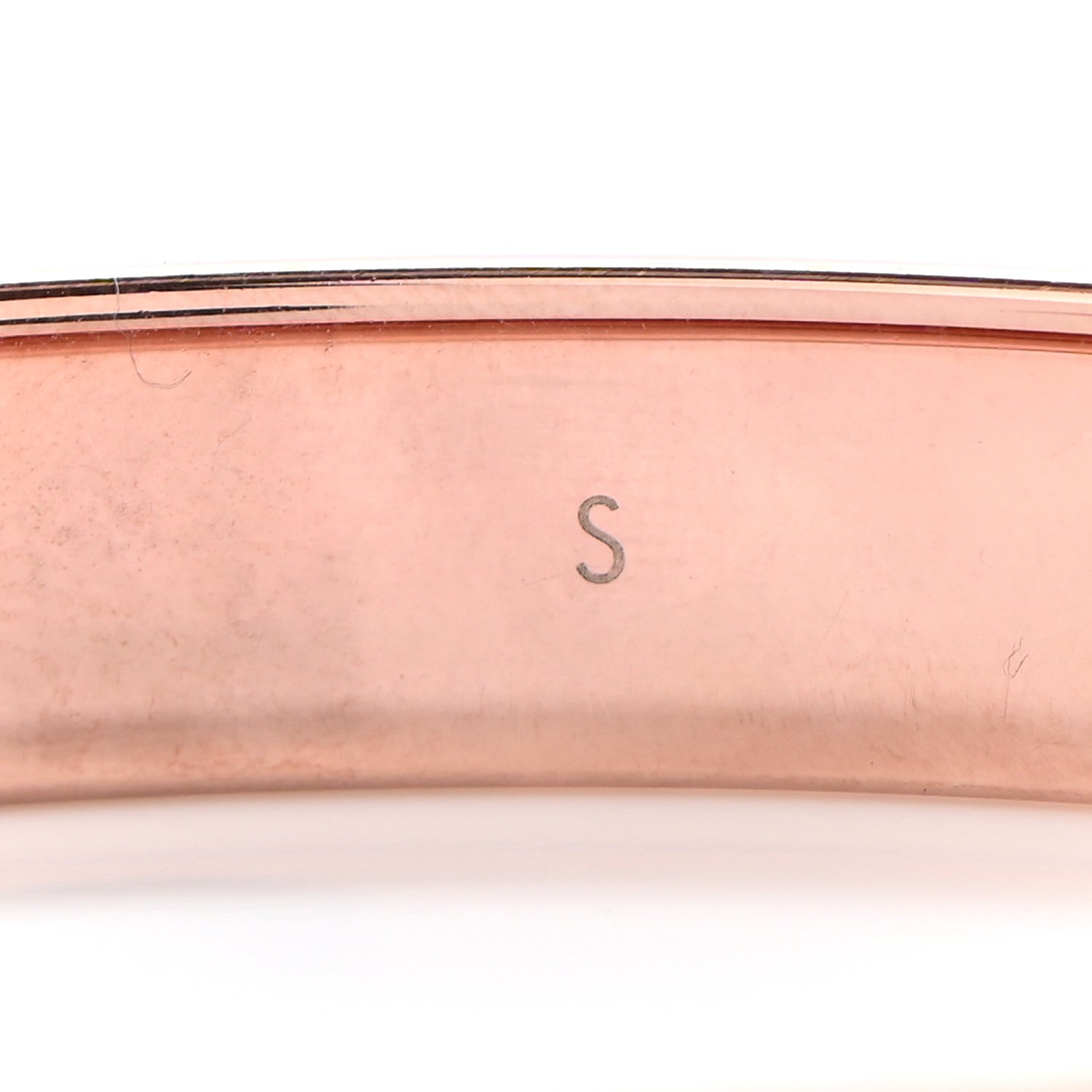 Louis Vuitton Brass Monogram Nanogram Cuff S Pink Gold 4 of 8