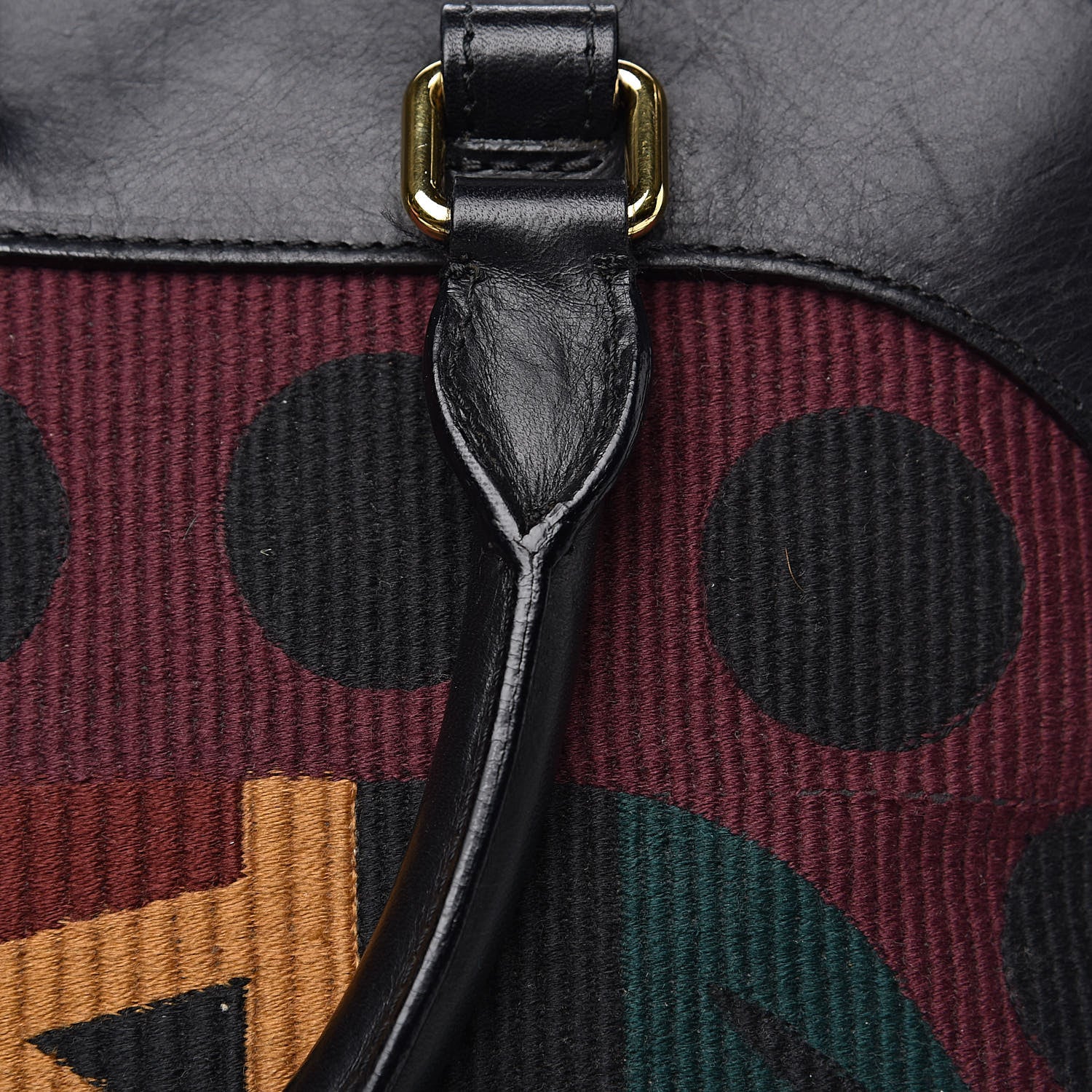 Burberry Calfskin Tapestry Milverton Satchel Multicolor 16 of 17