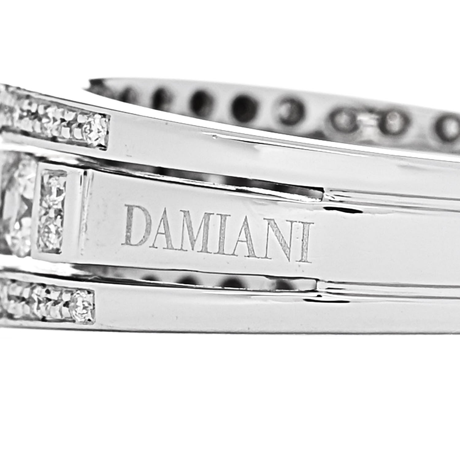 Damiani 18K White Gold Diamond Belle Epoque Band Ring 53 6.25 4 of 6
