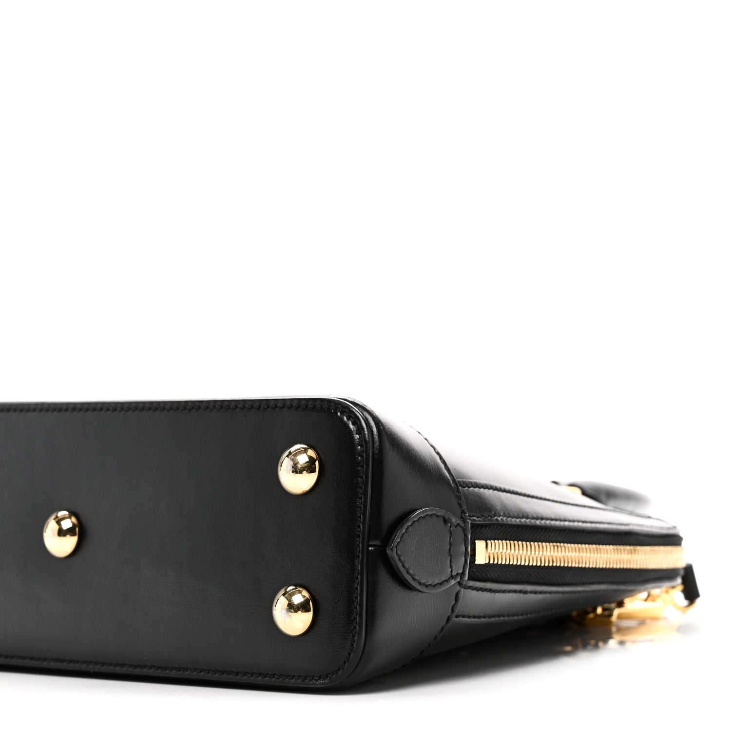 Gucci Boarded Plutone Calfskin Small Horsebit 1955 Top Handle Bag Black 10 of 12