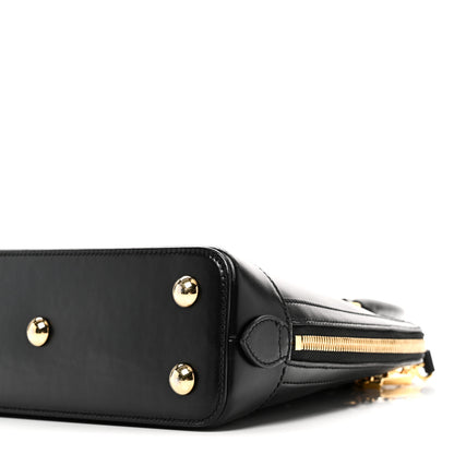 Gucci Boarded Plutone Calfskin Small Horsebit 1955 Top Handle Bag Black 10 of 12