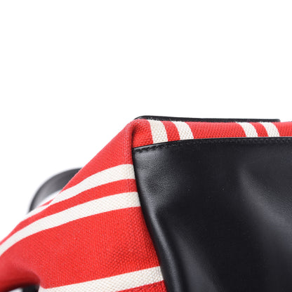Balenciaga Canvas S Navy Cabas Red 13 of 13