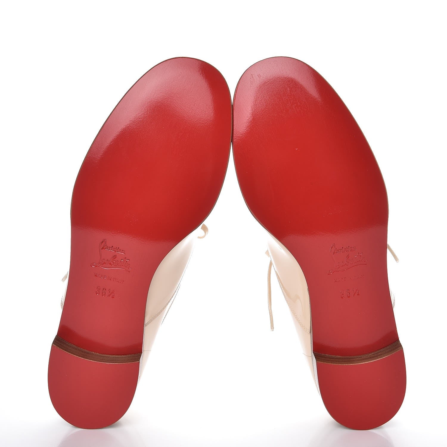 Christian Louboutin Patent Fred Oxfords 36.5 Bone 5 of 9