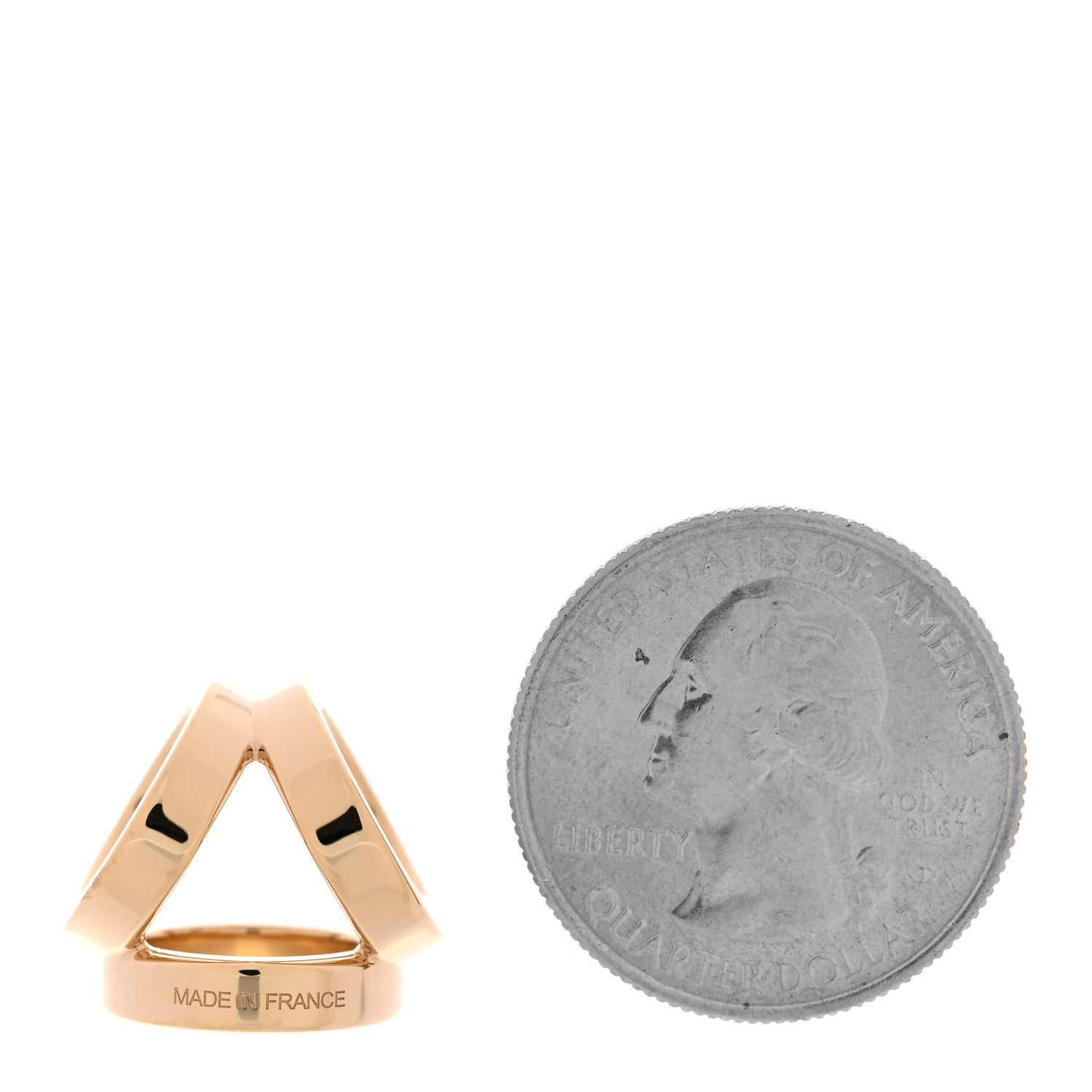 Hermes Permabrass Mini Trio Twilly Ring 2 of 5