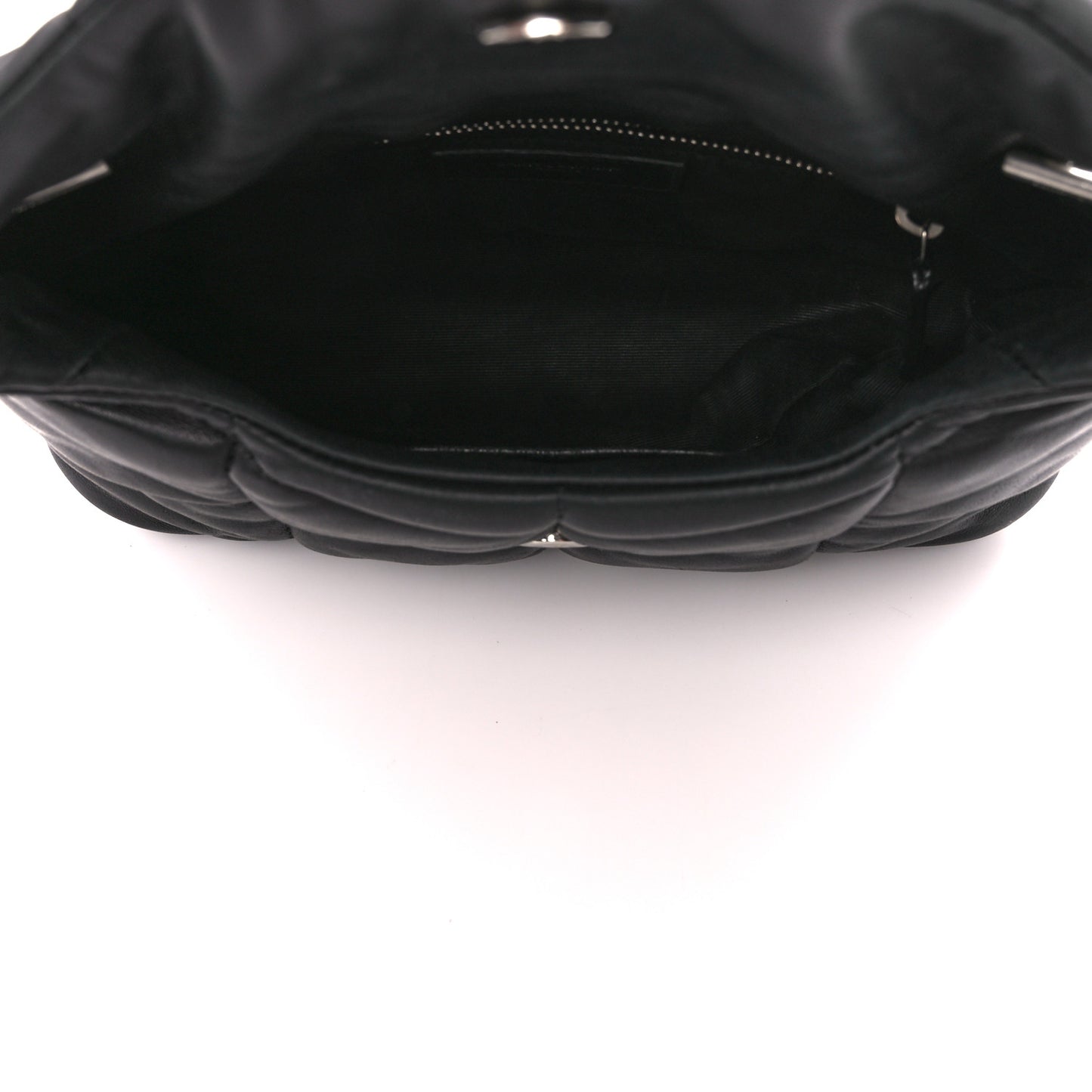 Lambskin Quilted Toy Loulou Puffer Monogram Chain Satchel Black