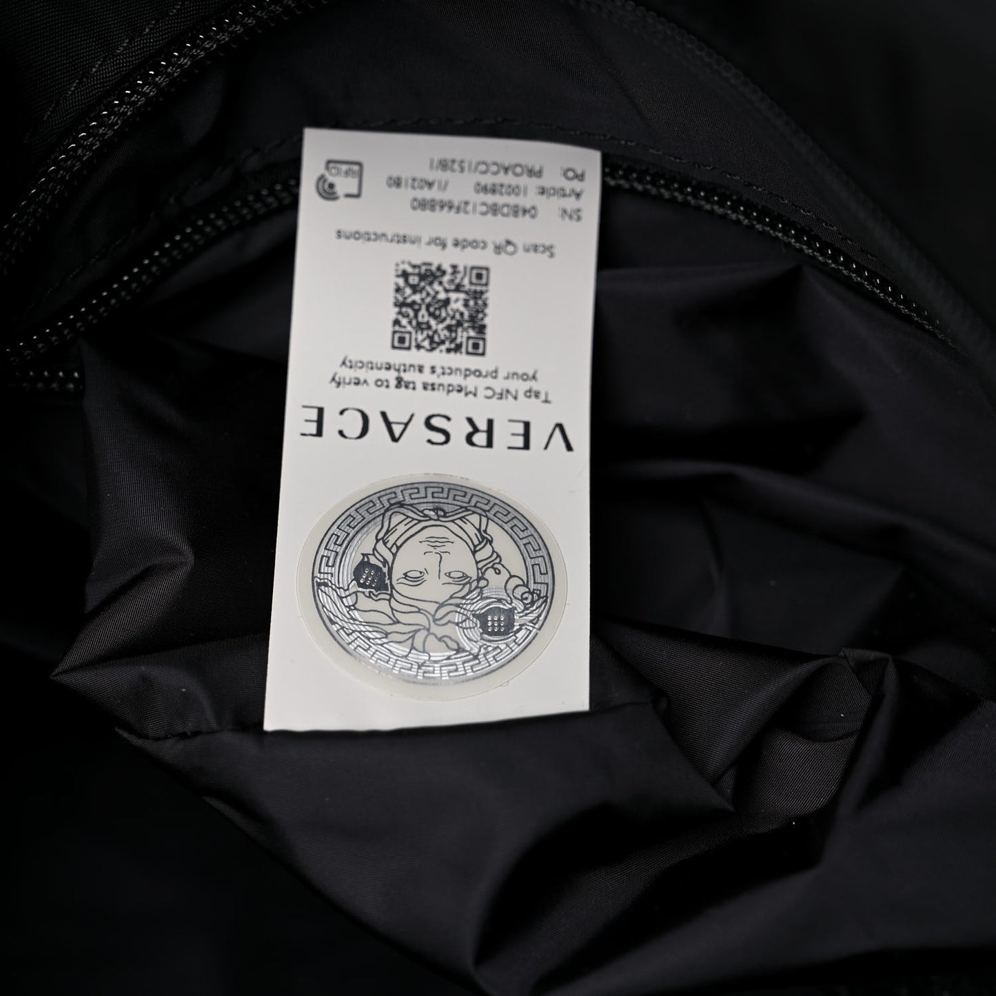 Nylon La Greca Logo Tote Black