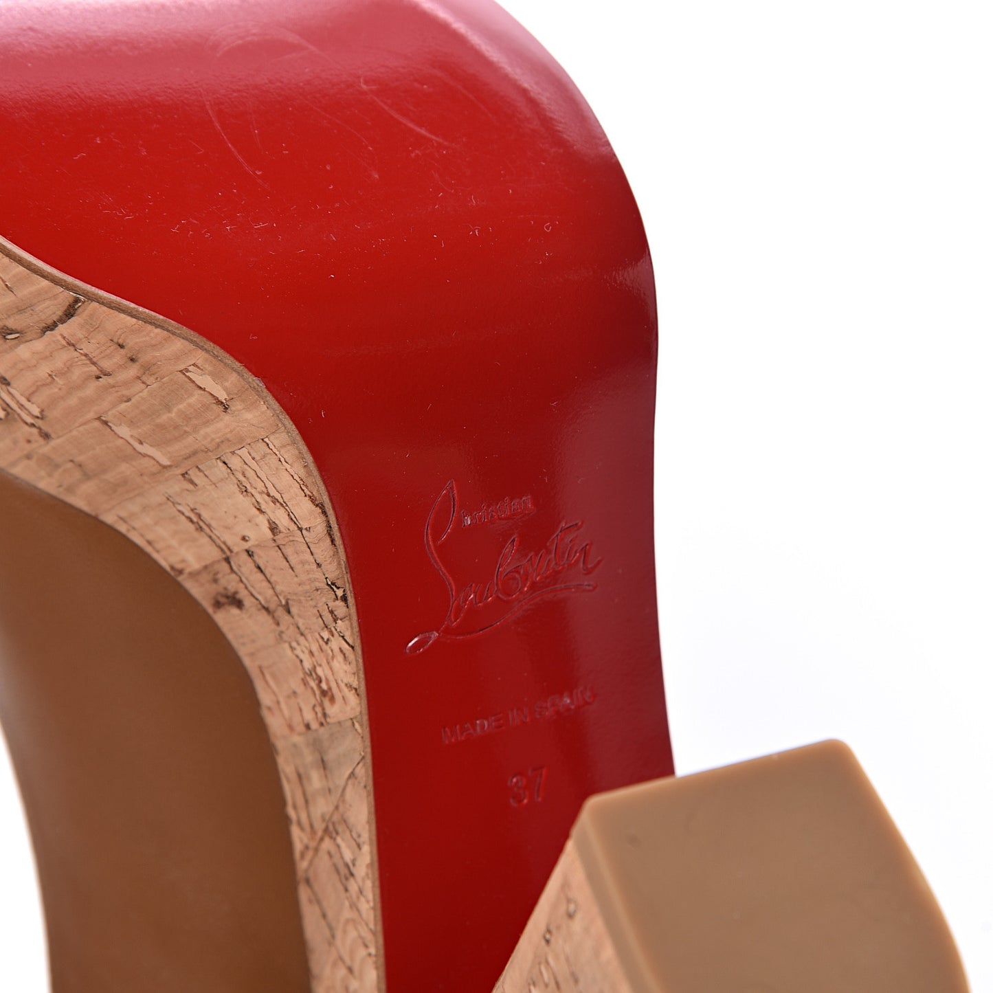 Calfskin Cork Dona Anna 120 Wedges 37 Caramel Natural