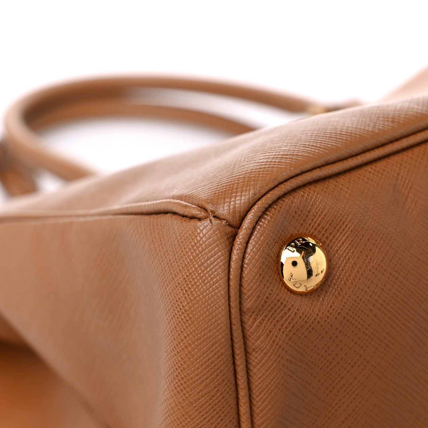 Prada Saffiano Large Galleria Double Zip Tote Caramel 9 of 21