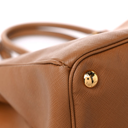 Prada Saffiano Large Galleria Double Zip Tote Caramel 9 of 21