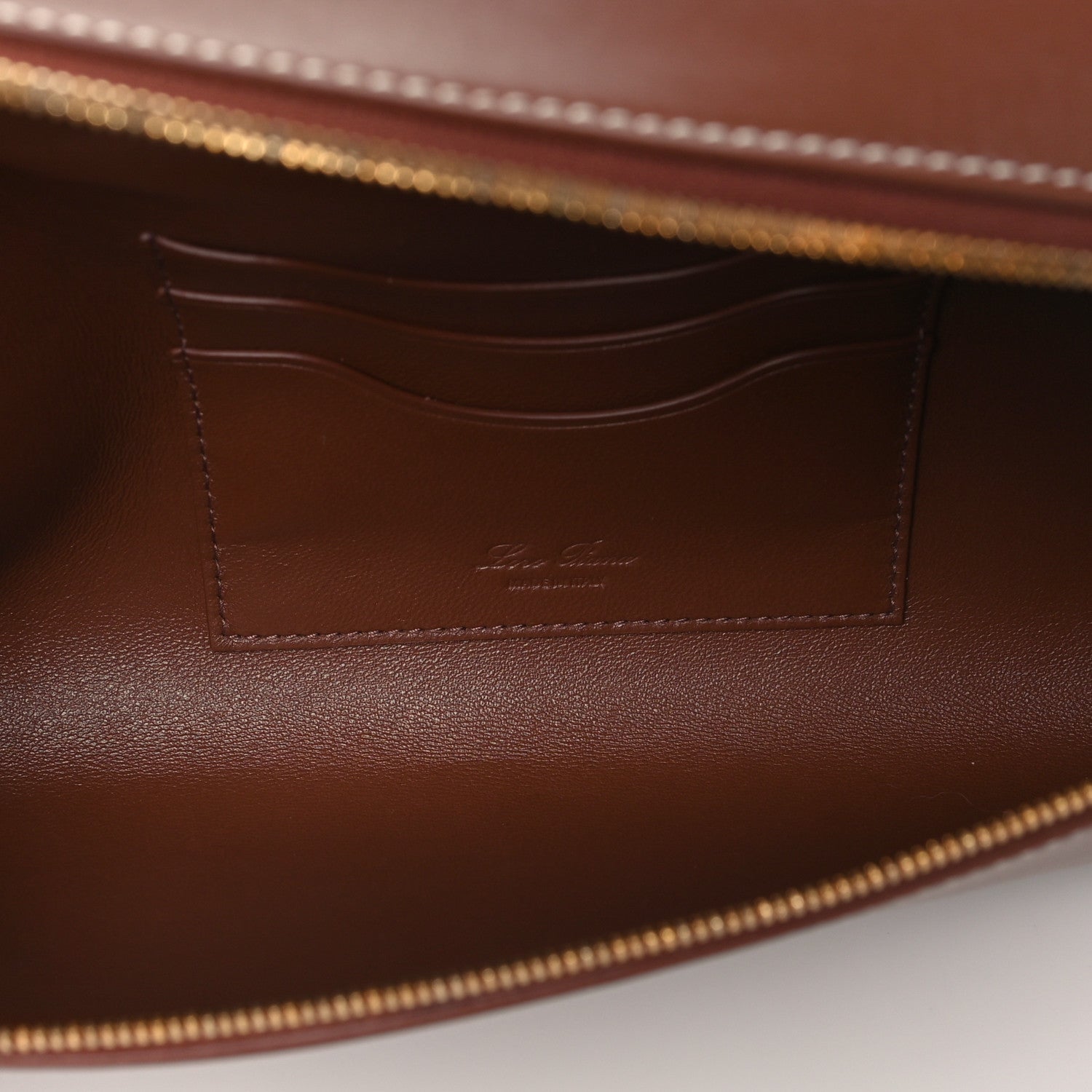 Loro Piana Smooth Calfskin Extra Clutch L29 Burnt Tan 6 of 10