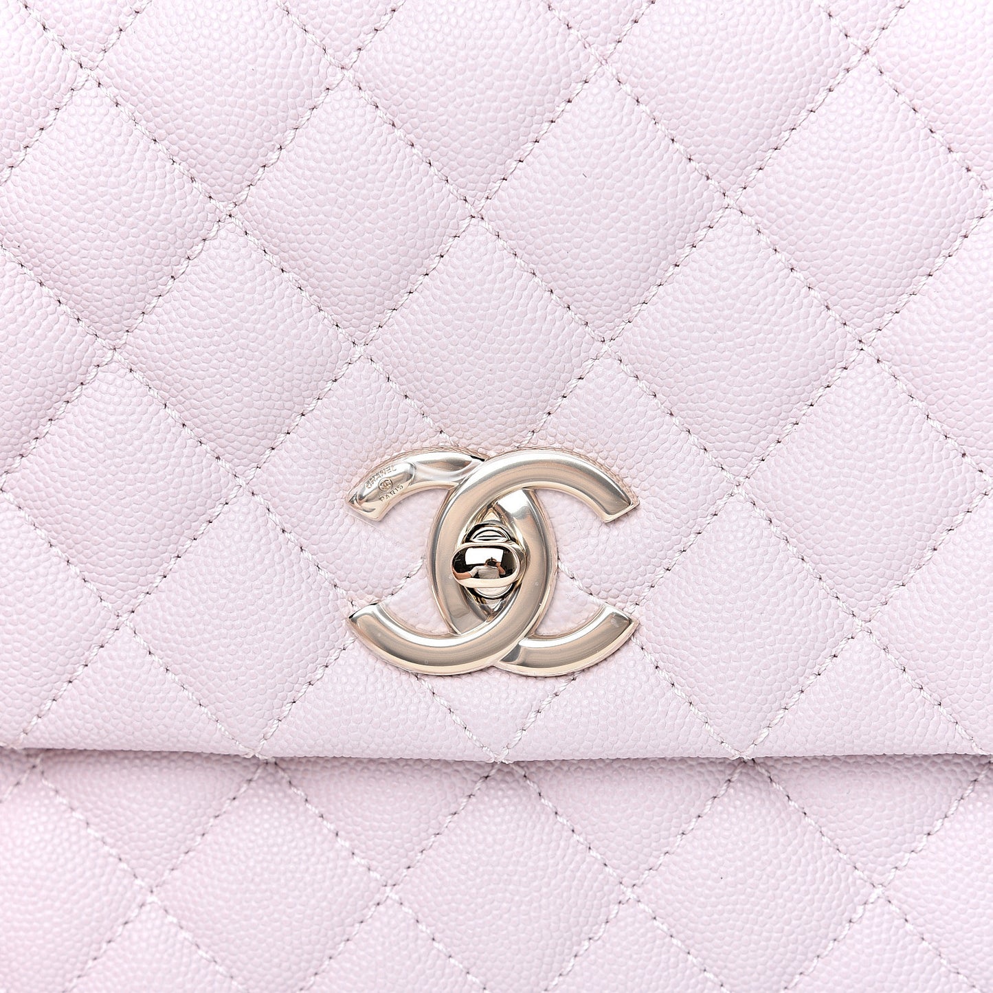 Caviar Quilted Small Coco Handle Flap Lilas Lilac