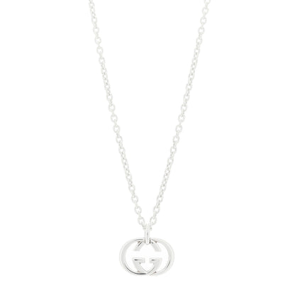 Gucci Sterling Silver Britt Interlocking GG Pendant Necklace 1 of 4