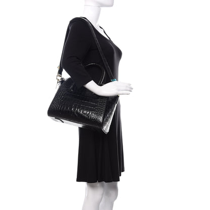 Givenchy Calfskin Crocodile Embossed Small Antigona Black 2 of 11