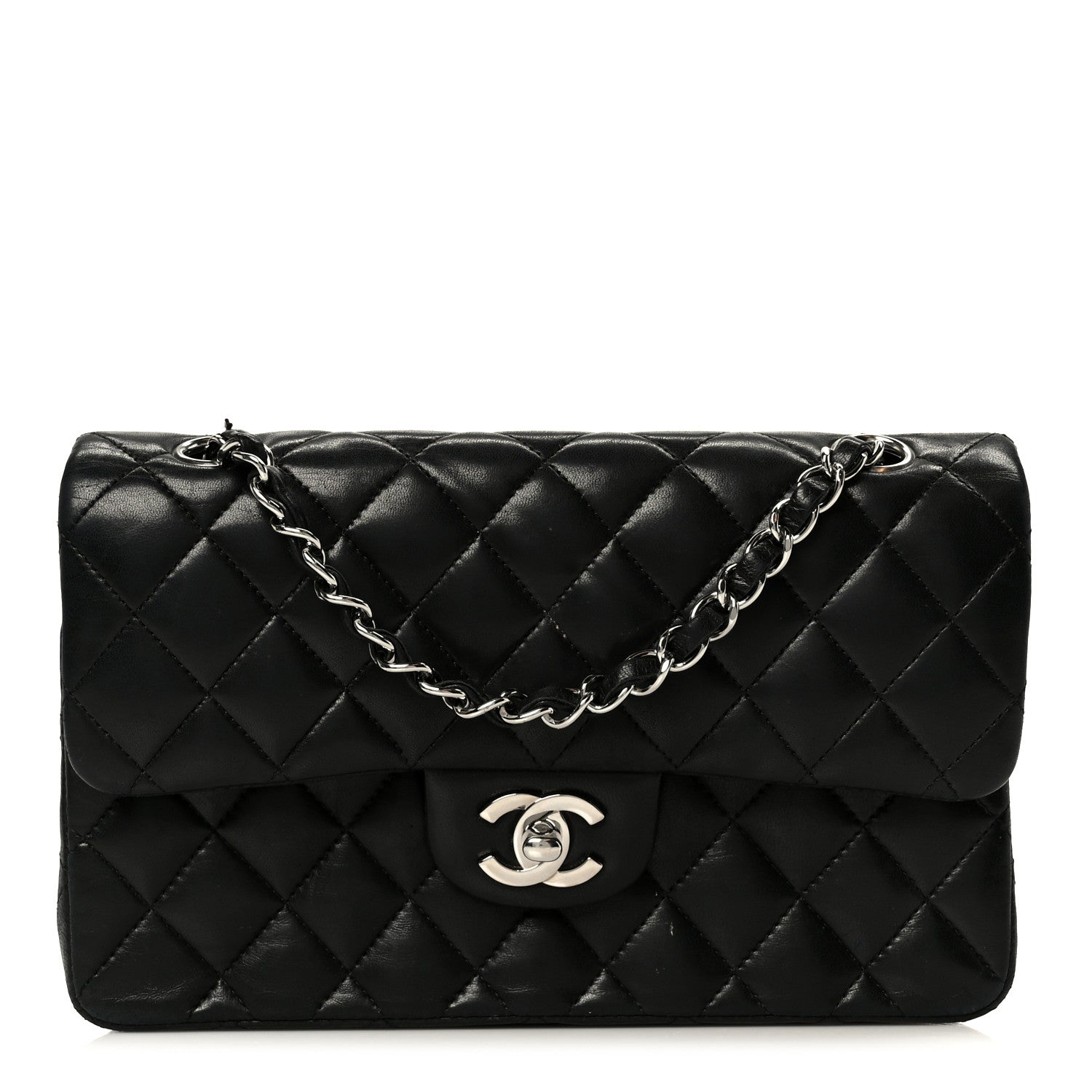 Chanel Lambskin Quilted Small Double Flap Black 1 of 12