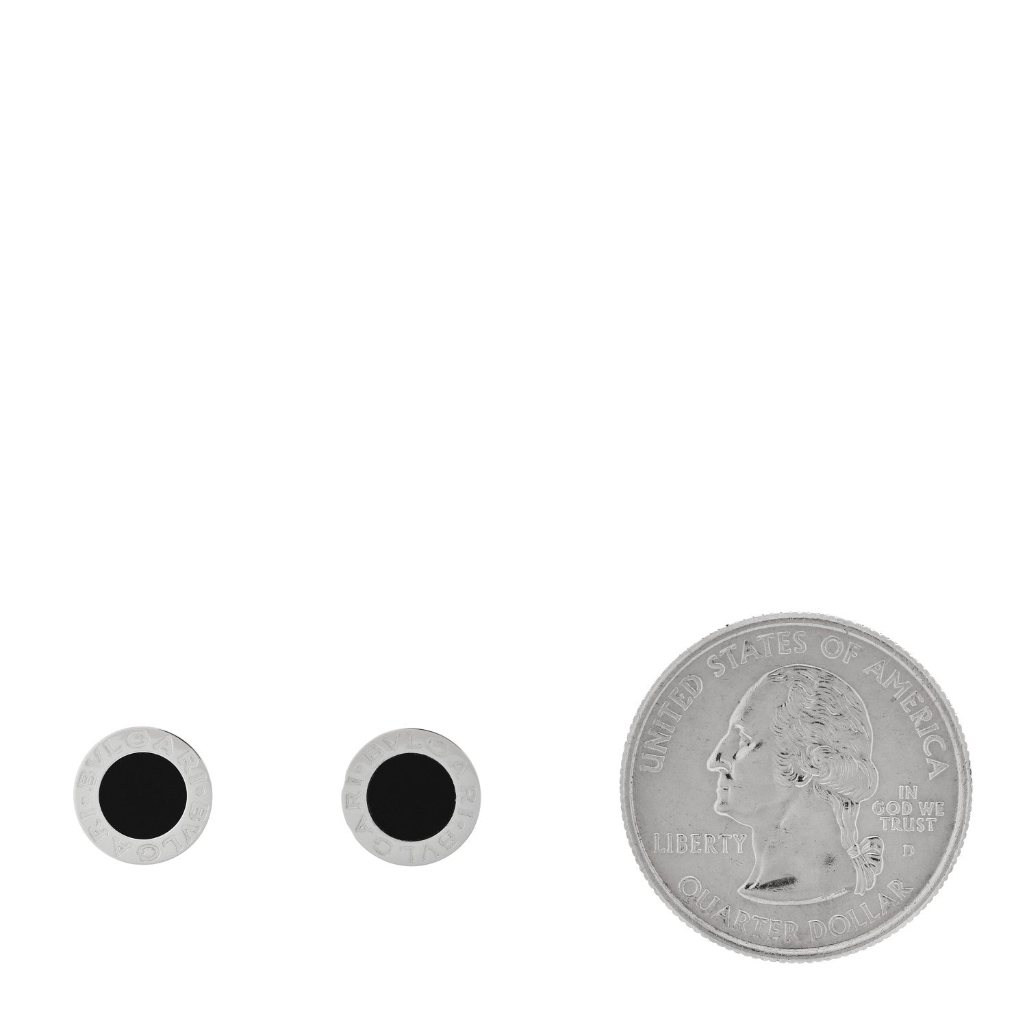 Bulgari 18K White Gold Black Onyx BVLGARI BVLGARI Stud Earrings 2 of 4