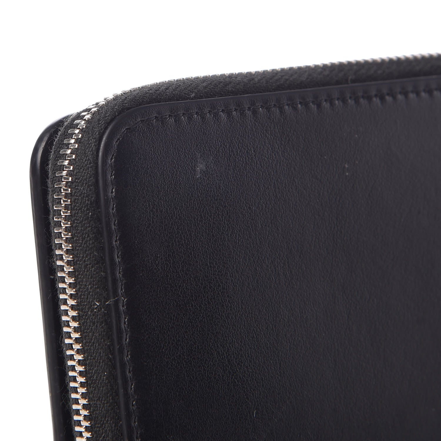 Saint Laurent Calfskin Love Patchwork Compact Zip Around Wallet Black 10 of 12