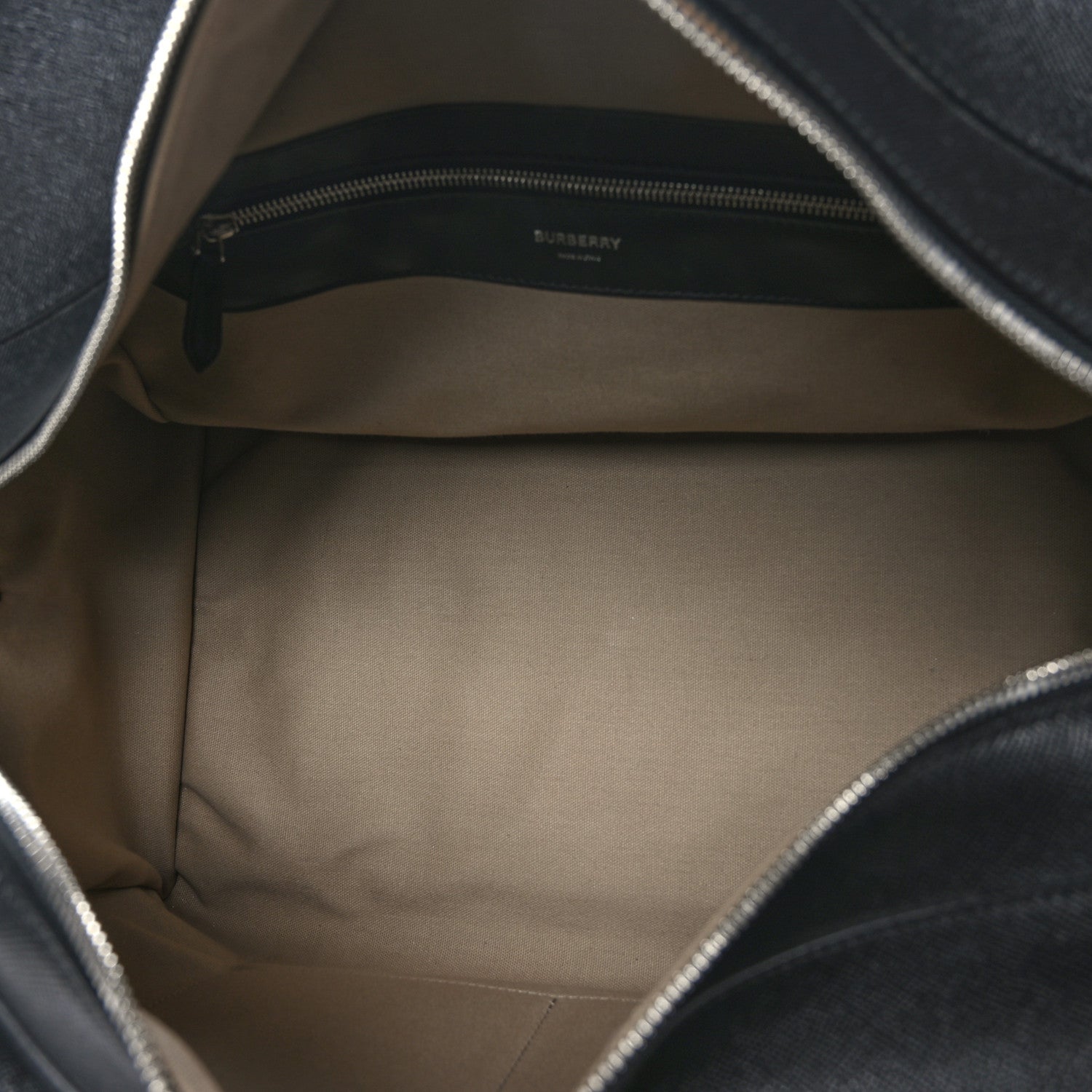 Burberry Calfskin Embossed Bowling Bag Black 4 of 9