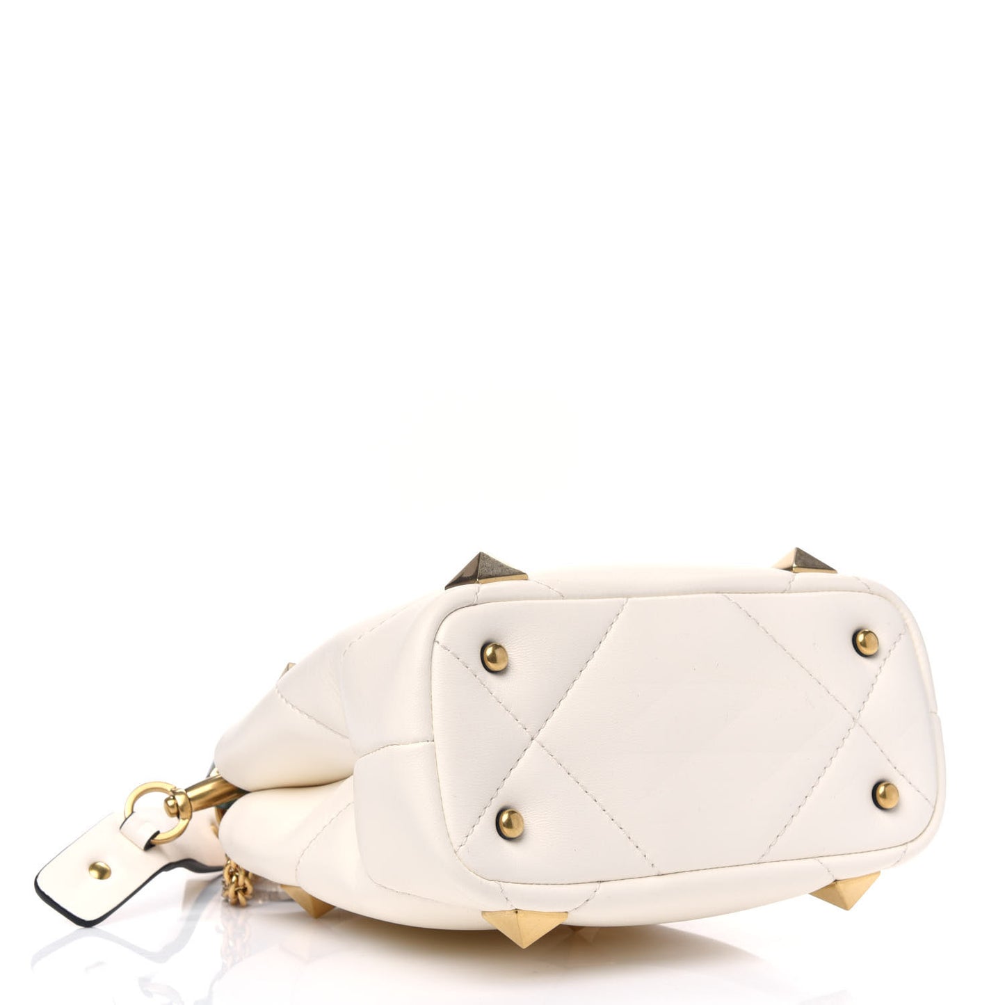Nappa Mini Roman Stud The Handle Bag Ivory