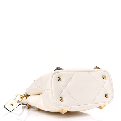 Valentino Garavani Nappa Mini Roman Stud The Handle Bag Ivory 3 of 4