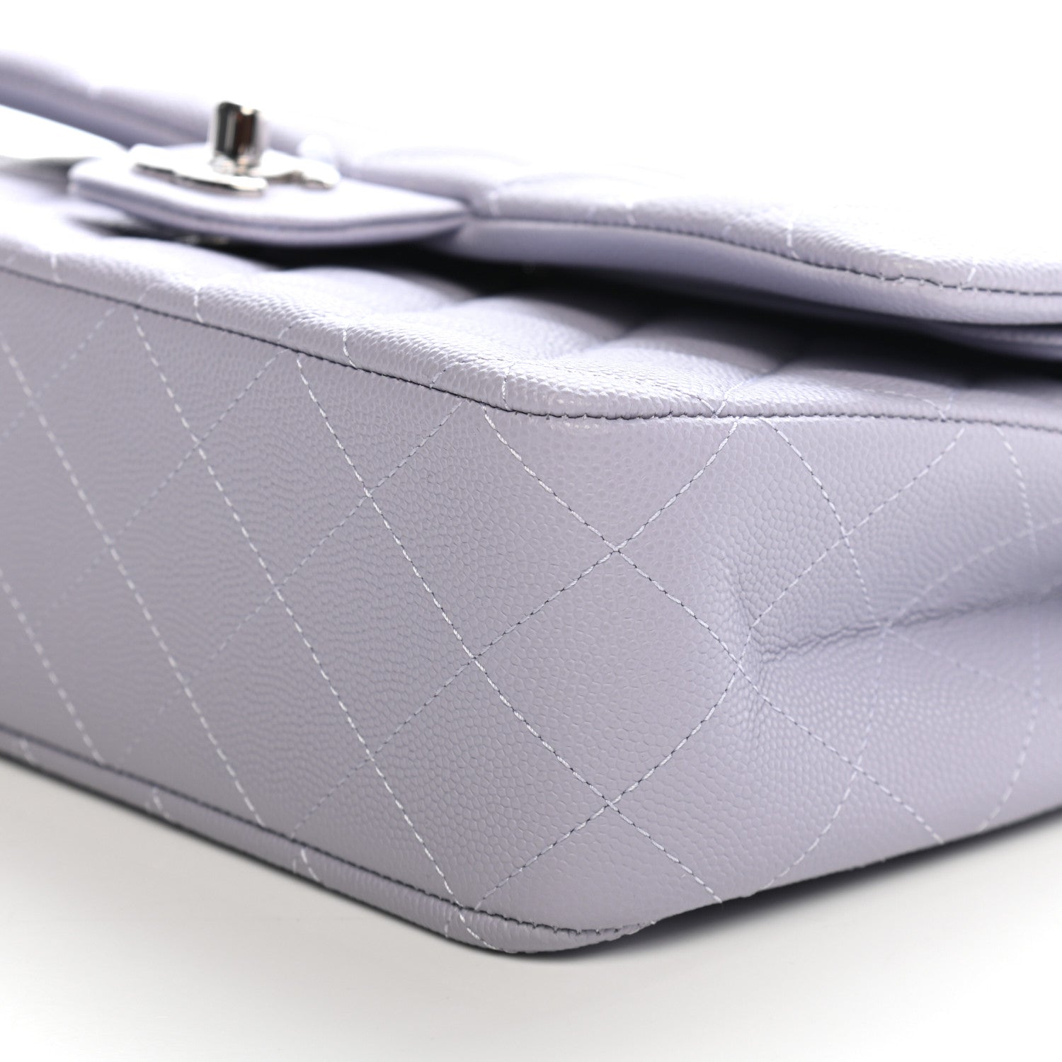 Chanel Caviar Quilted Medium Double Flap Light Purple 9 of 9