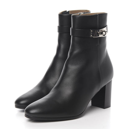 Hermes Calfskin Saint Germain Ankle Boots 36.5 Black 3 of 9