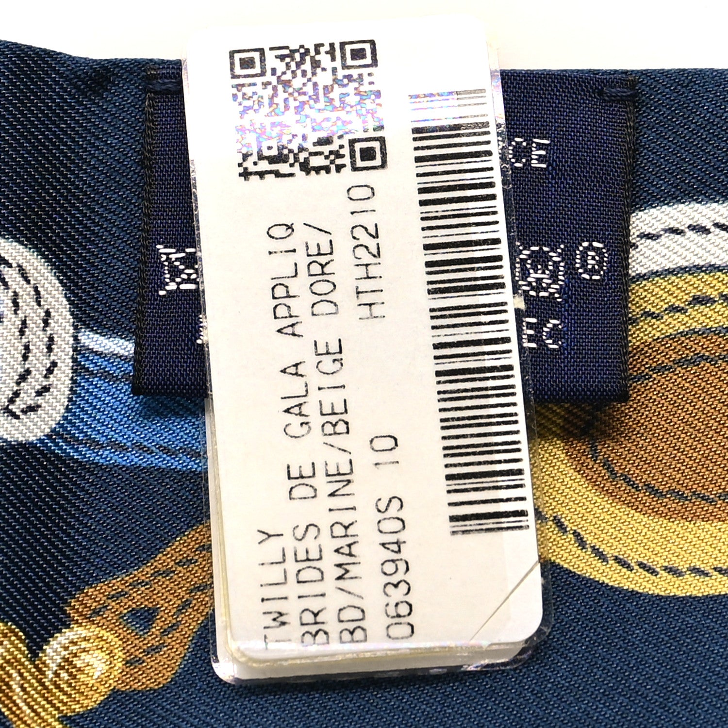 Hermes Silk Brides de Gala Twilly Marine Beige Dore 3 of 4