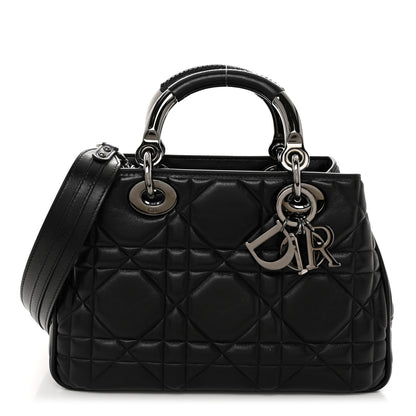 Christian Dior Calfskin Cannage Small The Lady 95.22 Black 1 of 9