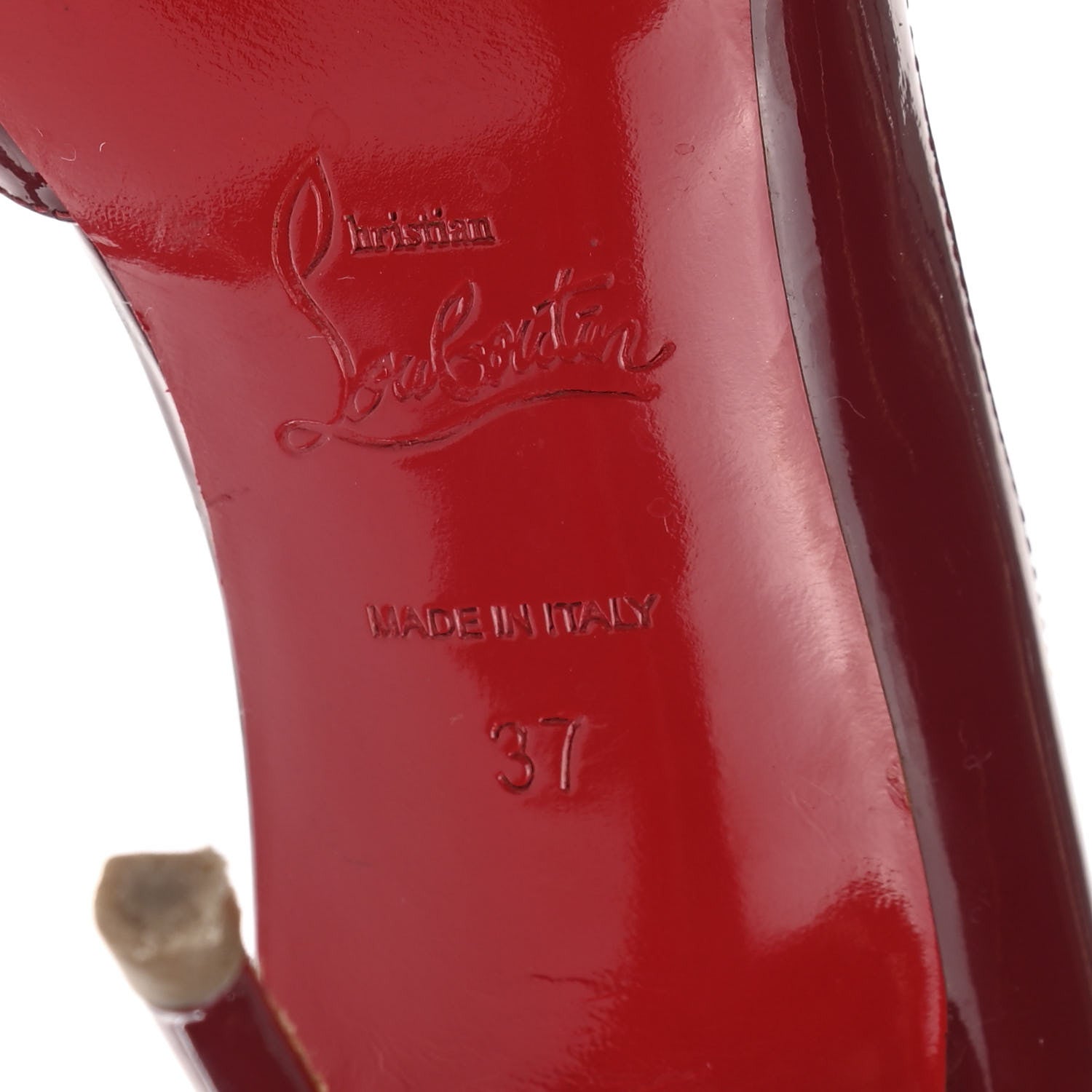 Christian Louboutin Patent Iriza 100 Pumps 37 Red 7 of 10
