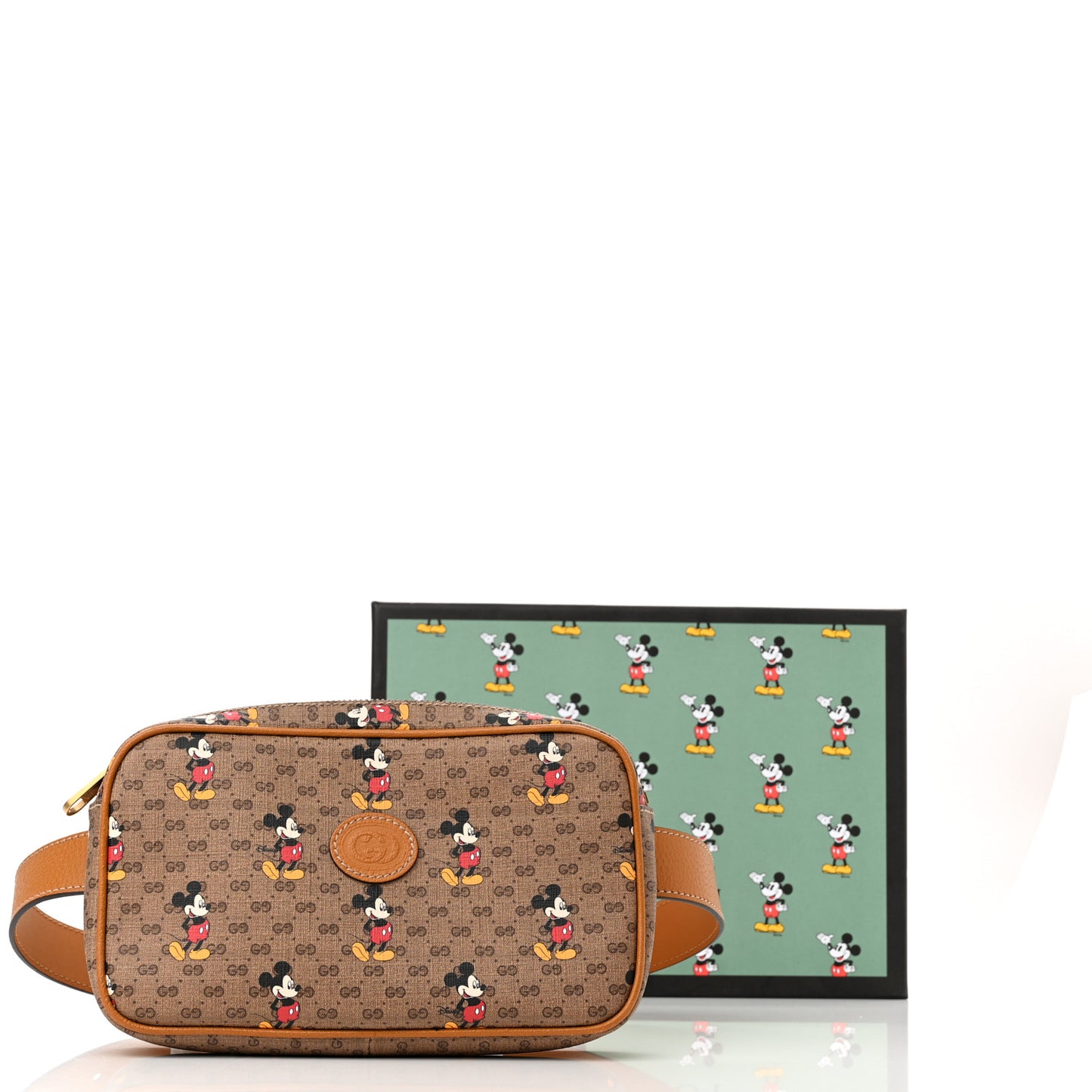 X DISNEY Mini Vintage GG Supreme Monogram Mickey Mouse Small Belt Bag 90 36 Beige Vintage Sun Oil
