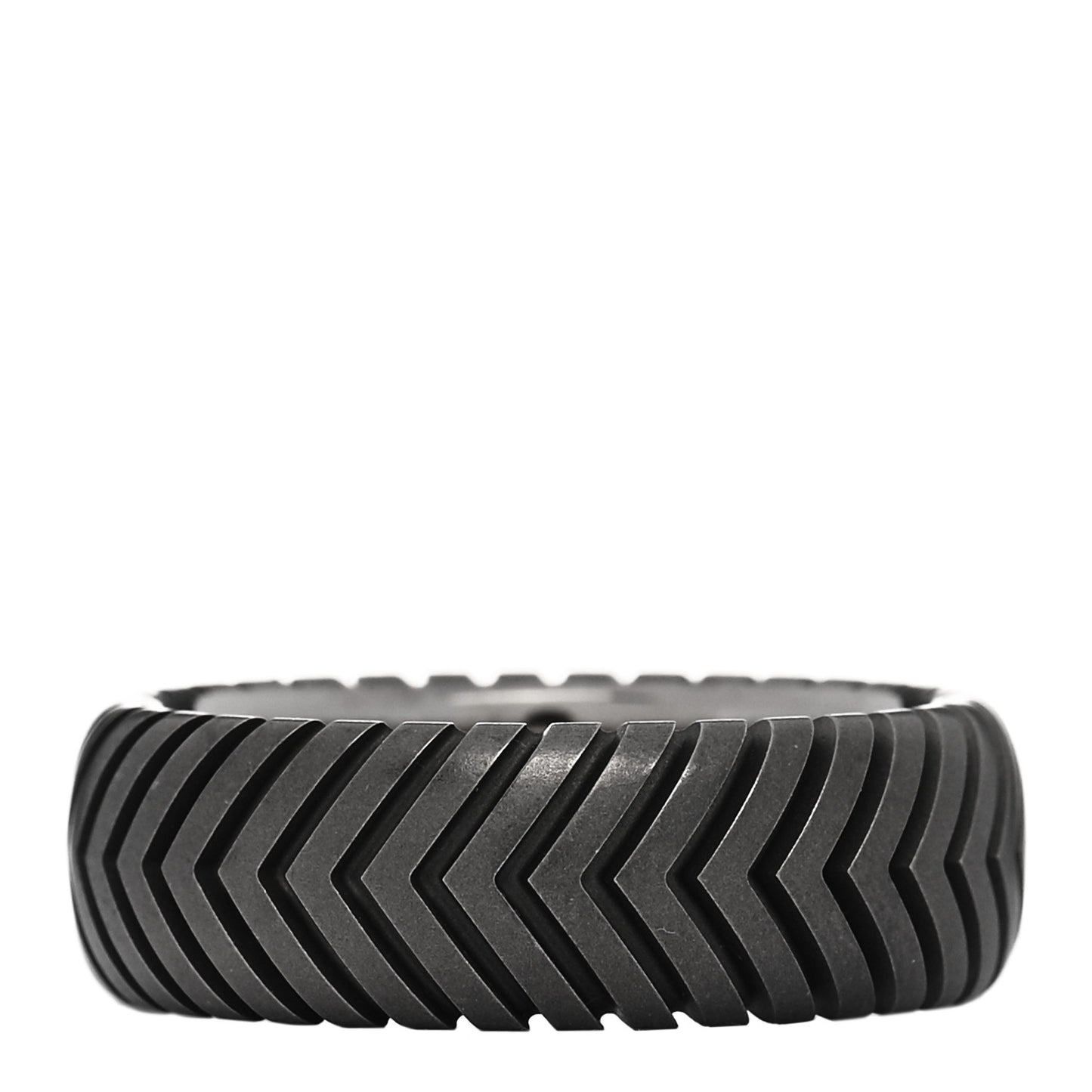 Titanium 8mm Chevron Band Ring 63 10.5