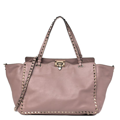 Valentino Garavani Vitello Medium Rockstud Tote Poudre 1 of 6