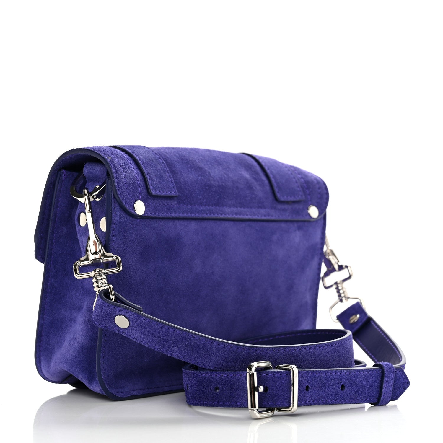 Proenza Schouler Suede PS1 Mini Pouch Messenger Bag Amethyst 3 of 11