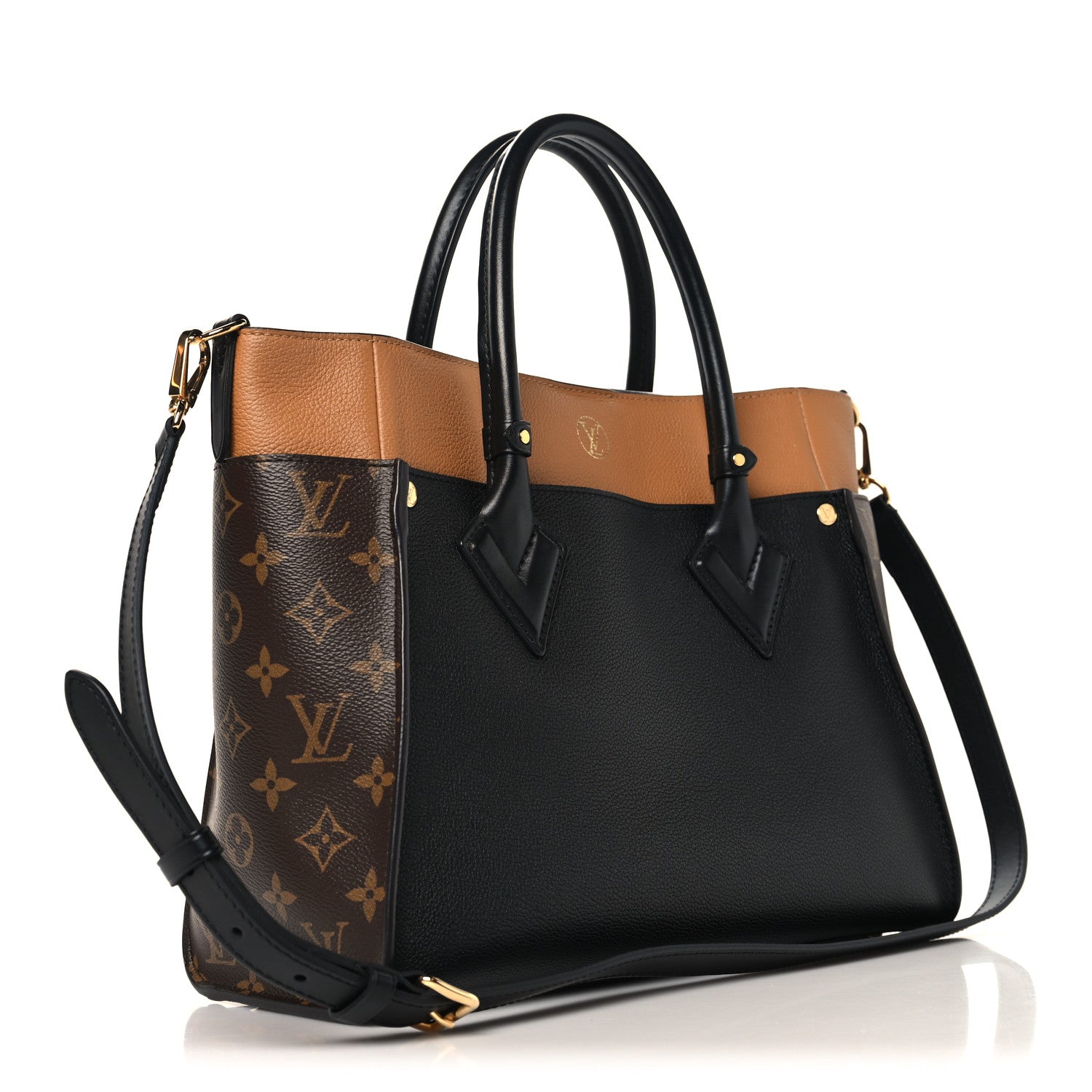 Louis Vuitton Calfskin Monogram On My Side Black 3 of 9