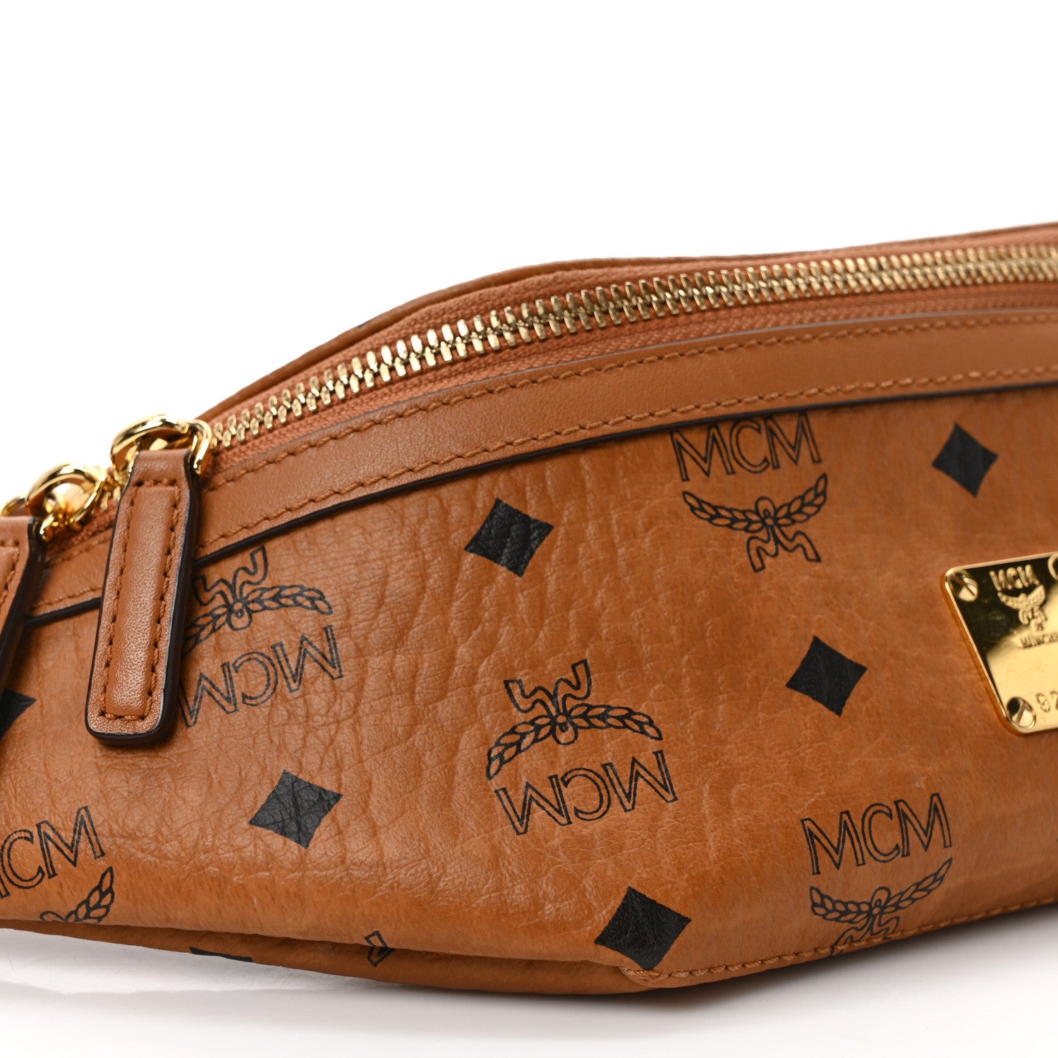 MCM Visetos Stark Belt Bag Cognac 7 of 8