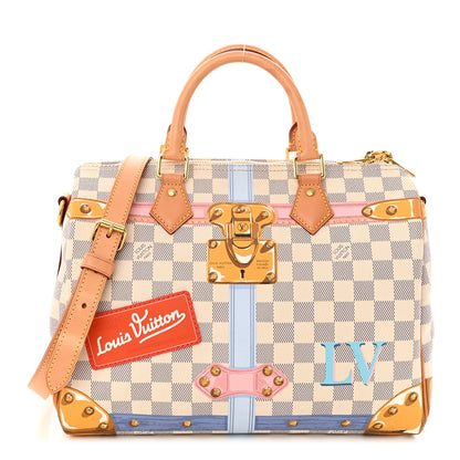 Louis Vuitton Damier Azur Summer Trunks Speedy Bandouliere 30 1 of 13
