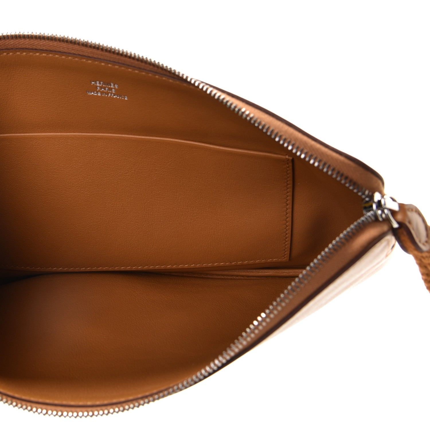 Hermes Swift Carre L'Epopee d'Hermes Long Pocket Pouch Sesame White Caramel 5 of 6