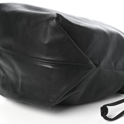 Saint Laurent Lambskin Teddy Drawstring Bag Black 8 of 8