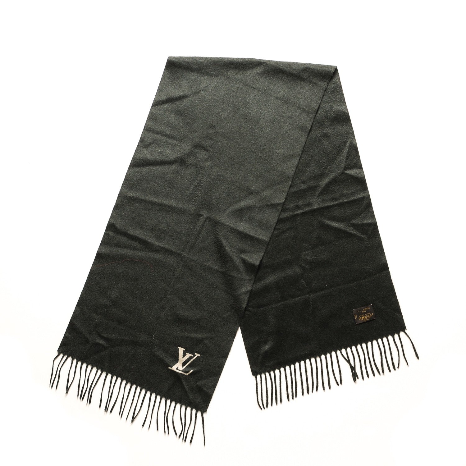 Louis Vuitton Silk Wool Jhelam Stole Gris 1 of 5