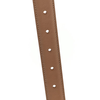 Celine Box Calfskin Medium 25mm Triomphe Belt 85 34 Tan 5 of 6