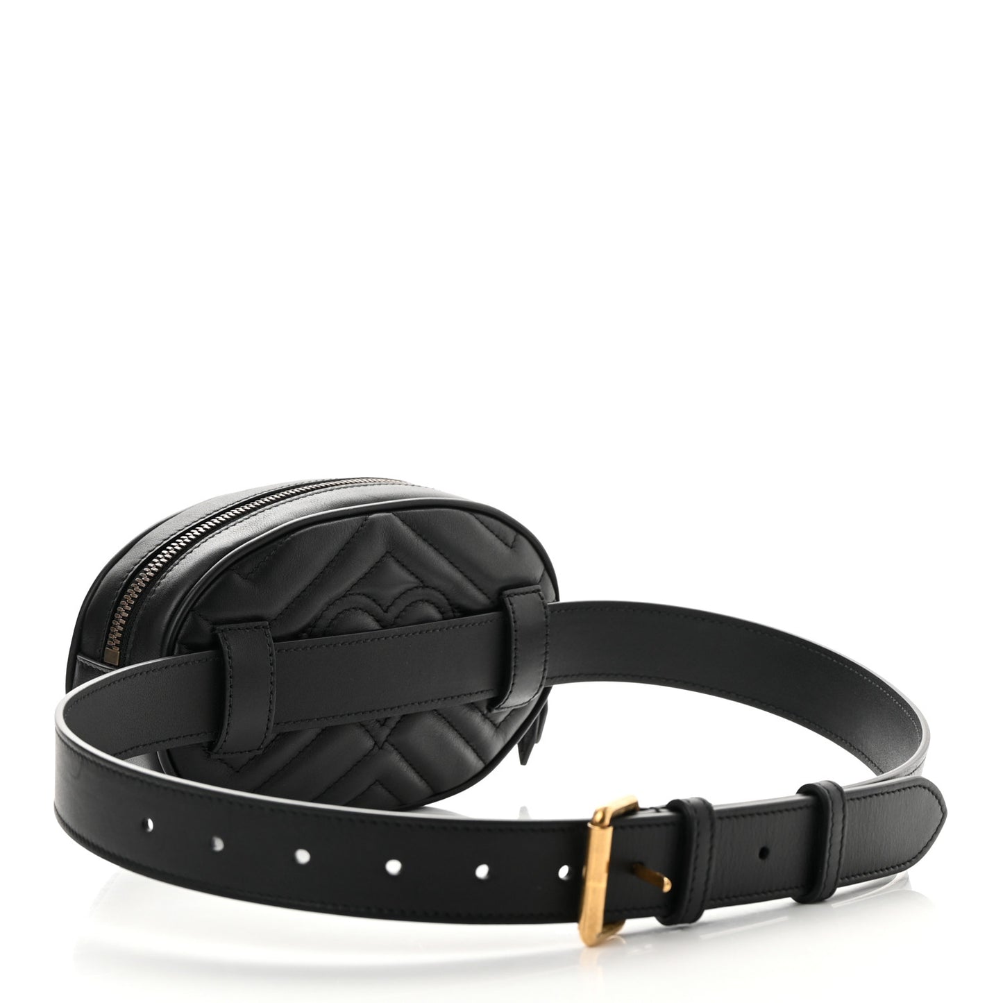 Calfskin Matelasse GG Marmont Belt Bag 85 34 Black